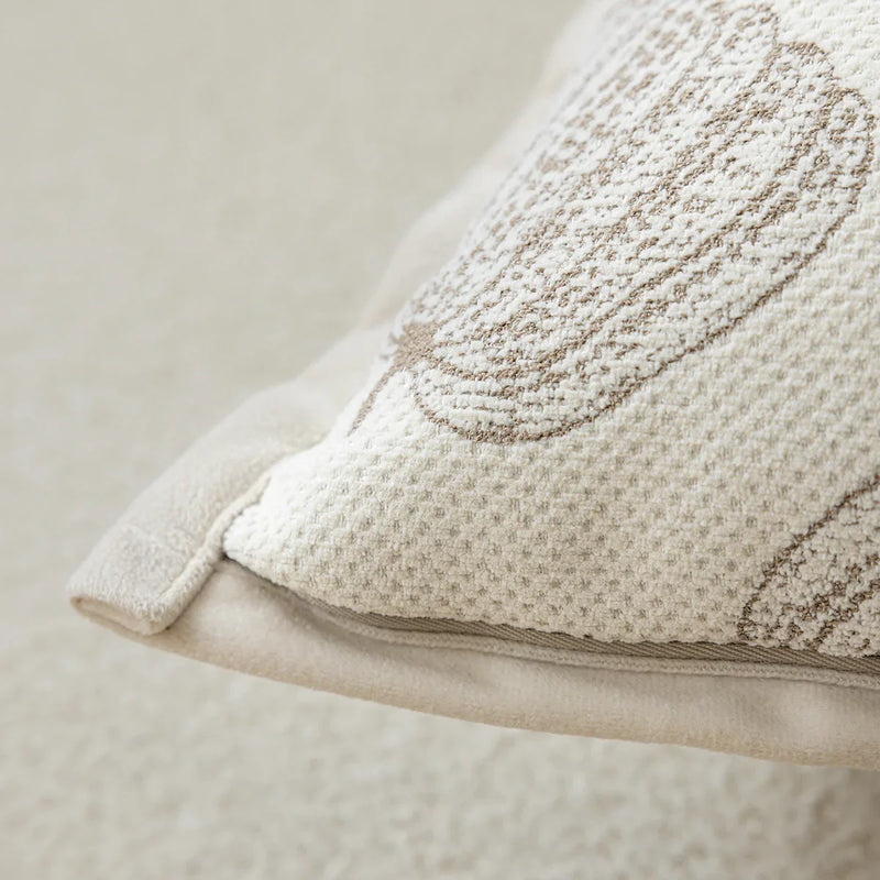 Jacquard Sofa Cushion Cover by Axyaa - Soft, Decorative, Zipper Closure
