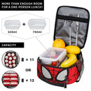 Axyaa Spider Man Lunch Bag: Insulated Portable Cooler for Travel