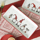 Axyaa Santa Relief Pattern Ceramic Plate for Festive Dining