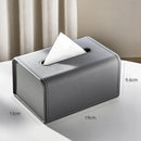 Axyaa Waterproof Leather Tissue Box Cover Napkin Holder for Home, Car, Office