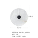 Axyaa Marble Circular LED Wall Lamp for Corridor, Study, Bedroom - Nordic Modern Design
