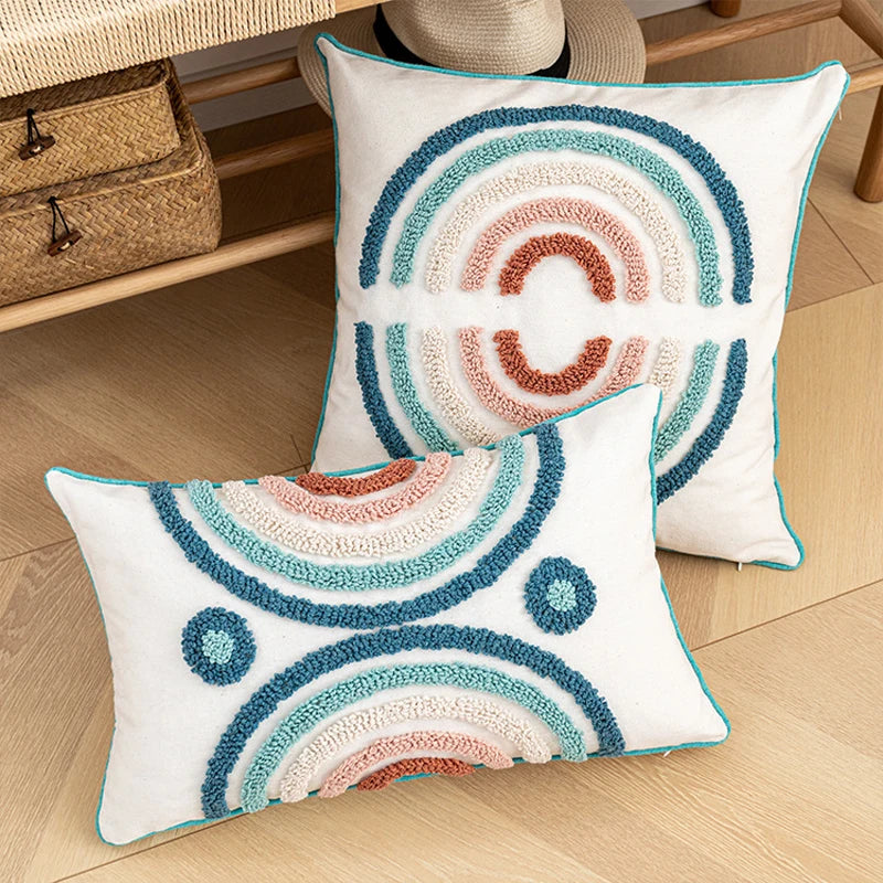 Nordic Style Cotton Canvas Pillowcase Set for Home Decor by Axyaa