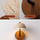 Axyaa Vintage LED Wall Sconce Travertine Pull Chain Switch Mirror Light