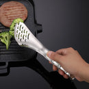 Axyaa Stainless Steel Food Tongs: Multifunctional Hollow Out Grill Clip for Home Kitchen