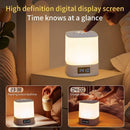 Axyaa LED Table Lamp Clock Dimmable Night Light Remote Touch Display