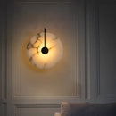 Axyaa Marble Wall Lamp: Nordic Postmodern Circular Lighting for Living Room, Bedroom, Study