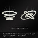 Axyaa Crystal Chandelier for Living Room - Modern Indoor Lighting Fixture
