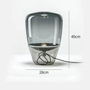 Axyaa Amber Glass Table Lamp Bedroom Decor Light