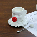Axyaa Ceramic Camellia Flower Tea Cup Saucer Set