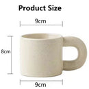 Axyaa Cartoon Print Porcelain Coffee Mug with Ring Handle