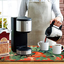 Axyaa Flower Print Drying Mat: Absorbent, Anti-Slip Placemat for Table Cups