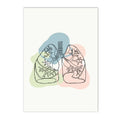 Axyaa Human Anatomy Skeleton Canvas Wall Art for Medical Office Decor