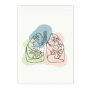Axyaa Human Anatomy Skeleton Canvas Wall Art for Medical Office Decor