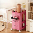 Axyaa Yoga Mat Storage Basket Wheel Rack Home Organizer Fitness Trolley