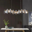 Axyaa Crystal Chandelier: Luxury LED Lighting for Modern Living Room, Bedroom, and Dining Area