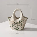 Axyaa Ceramic Vase: French Retro Pastoral Style, High Sense, Creative Ornament