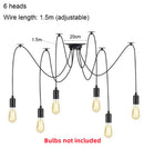 Axyaa Black Spider Chandelier: Vintage Industrial Pendant Light for Farmhouse Dining Room