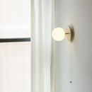 Axyaa Spherical Copper Wall Lamp - Japan Style LED Bedside Stair Decor
