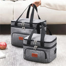 Axyaa Double Layers Tote Cooler Lunch Bag for Travel & Picnic, Large Capacity, Shoulder Strap
