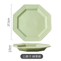 Axyaa 11-Inch Ceramic Plate Breakfast Plate Cream Wind Dessert Pastry Plate