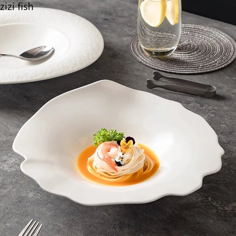 Axya Ceramic Deep Soup & Salad Plate Set for Restaurants & Desserts