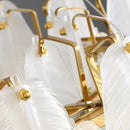 Axyaa Luxury Feather Crystal Chandelier - Cream Style Main Bedroom Lighting