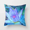 Axyaa Decor Pillowcase: Flower Print Square, Bedroom & Living Room 45x45cm