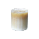 Axyaa Ribbed Vertical Striped Glass Tumbler Cup, 300ml Heat Resistant for Various Drinks