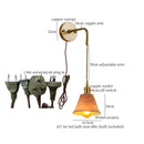 Axyaa Vintage White Ceramic LED Wall Sconce - Nordic Minimalism Stair Loft Bedroom Light