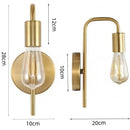 Axyaa Gold Black E27 LED Wall Lamp for Indoor Lighting & Home Decor
