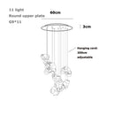 Axyaa Glass Design Chandelier Ceiling Light in Black White Pink
