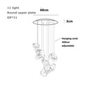 Axyaa Glass Design Ceiling Chandelier Suspension Light for Living Room