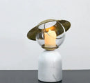 Axyaa Marble Circular Candlestick for Simple Natural Home Decor
