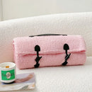 Axyaa Cloud Velvet Cartoon Pattern Blanket with Warm Belt Handle