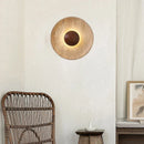 Axyaa Modern Stone Wall Sconce Dark Wood 25cm Atmosphere Lamp for Home Décor