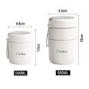 Axyaa Stainless Steel Thermal Lunch Box with Spoon - Double Layer Bento Box