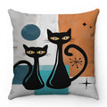 Axyaa Cartoon Cat Pattern Sofa Cushion Covers - Lovely Animal Pillowcase