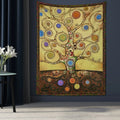 Axyaa Chakras Tree of Life Tapestry: Boho Wealth Totem Wall Hanging Home Decor