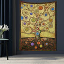 Axyaa Chakras Tree of Life Tapestry: Boho Wealth Totem Wall Hanging Home Decor