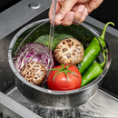 Axyaa Stainless Steel Food Steamer Basket with Silicone Handle