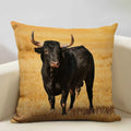 Axyaa Spain Bullfight Cushion Cover 45x45CM Linen Pillowcase