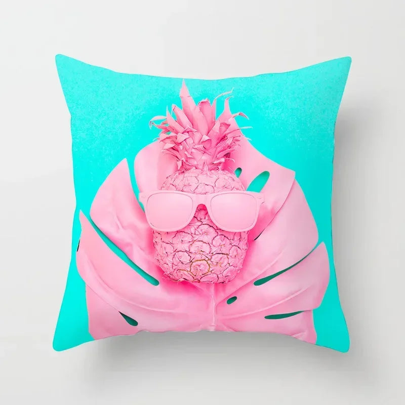 Axyaa Tropical Leaf Print Pillowcase for Living Room Sofa