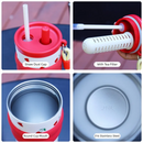 Axyaa Stainless Steel Thermal Water Bottle with Straw and Insulation