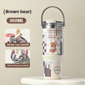 Axyaa Stainless Steel Vacuum Insulation Cup with Straw, Large & Portable