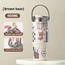 Axyaa Stainless Steel Vacuum Insulation Cup with Straw, Large & Portable