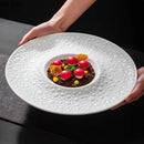 Axyaa Ceramic Relief Bead Dot Soup Plate Molecular Cooking Tableware