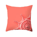 Axyaa Starfish Stripe Print Cushion Cover | Pink Coral Orange Home Decor Pillow Cover