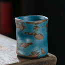 Axyaa Coarse Pottery Coffee Cup Espresso Ceramic Cup - Retro Japanese Style