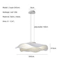 Axyaa Nordic Fabric LED Ceiling Light Bedroom Chandelier, White Minimalist Home Decor Lamp