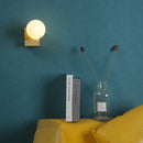 Axyaa Modern LED Glass Wall Sconce - Gold/Black Iron Light